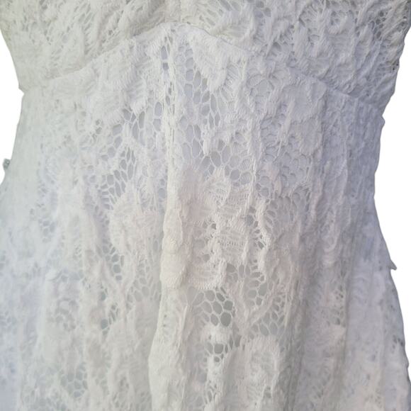 Show me your MuMu white Ibiza summer dress MD cottage core, Coastal Boho chic - Picture 6 of 14